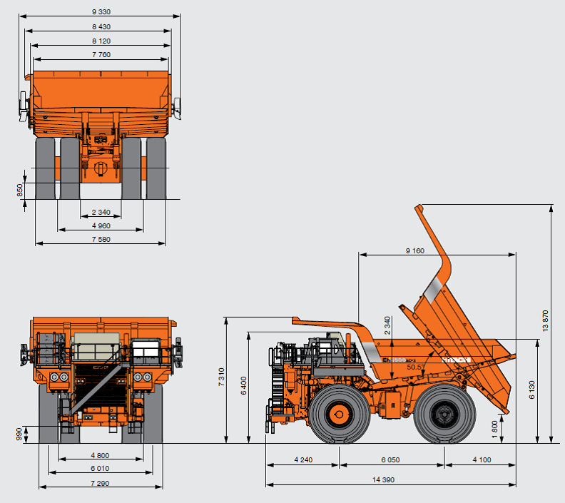 Автосамосвал HitachiEH 4000